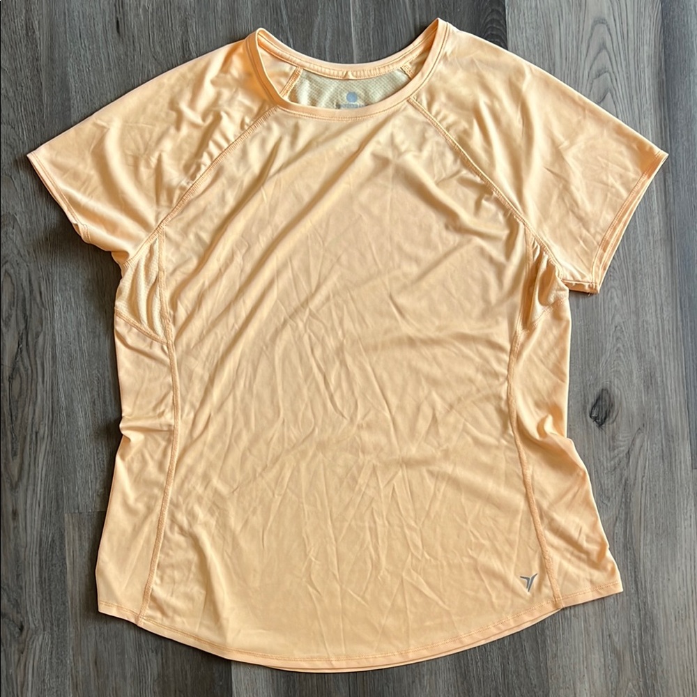 Old Navy Orange Fitted Short Sleeve T-Shirt